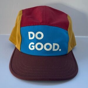 Cotopaxi Do Good 5-Panel Hat Multicolor Adventure Cap in Saltwater Chestnut